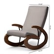 Bowery Hill Fabric and Wood Rocking Chair in Gray and Walnut Brown
