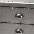 Bowery Hill Mid-Century 5-Drawer Metal Accent Chest in Silver