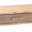 Bowery Hill Mid-Century 2-Drawer Wood Console Table in Brown and Gold