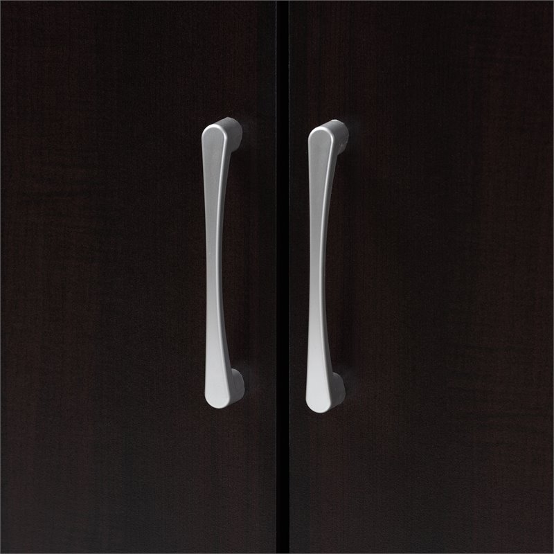 Bowery Hill 2-Door Wood Shoe Cabinet in Wenge Brown