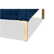 Bowery Hill Navy Velvet 2-Piece Sofa and Lounge Chair Set