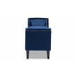 Bowery Hill Tufted Velvet and Wood Bench in Royal Blue