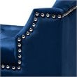 Bowery Hill Tufted Velvet and Wood Bench in Royal Blue