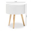 Bowery Hill Modern Wood End Table with Removable Top in White