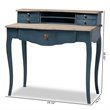 Bowery Hill Blue Spruce Finished Wood Accent Writing Desk