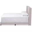 Bowery Hill Modern Upholstered Fabric Tufted King Bed in Beige