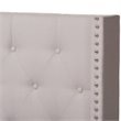Bowery Hill Modern Upholstered Fabric Tufted King Bed in Beige