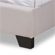Bowery Hill Modern Upholstered Fabric Tufted King Bed in Beige