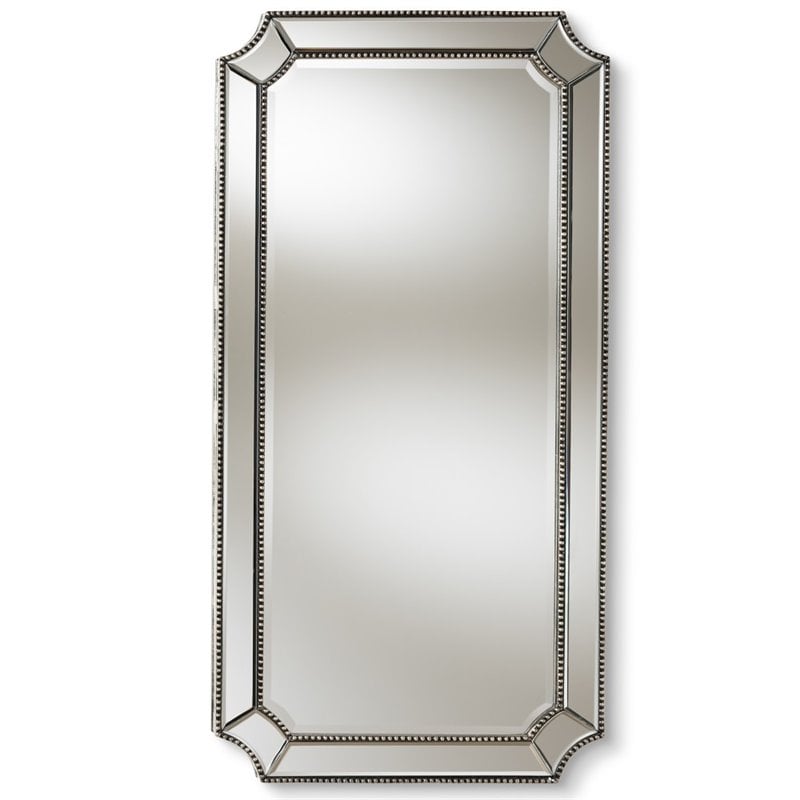 Bowery Hill Decorative Wall Mirror in Silver