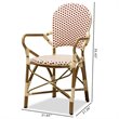 Bowery Hill Dining Side Chair in Beige and Red (Set of 2)