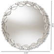 Bowery Hill Round Petal Decorative Wall Mirror in Silver