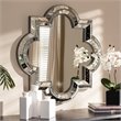 Bowery Hill Decorative Quatrefoil Wall Mirror in Silver