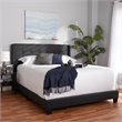 Bowery Hill Upholstered Fabric Tufted Queen Bed in Grey