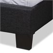 Bowery Hill Upholstered Fabric Tufted Queen Bed in Grey