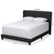 Bowery Hill Upholstered Fabric Tufted Queen Bed in Grey