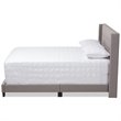 Bowery Hill Upholstered Fabric Tufted King Bed in Grey