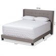 Bowery Hill Upholstered Fabric Tufted King Bed in Grey