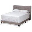 Bowery Hill Upholstered Fabric Tufted King Bed in Grey