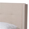 Bowery Hill Modern Upholstered Fabric Tufted Full Bed in Beige