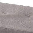 Bowery Hill Tufted Bench in Grey and Walnut Brown