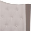 Bowery Hill Modern Upholstered Fabric Tufted King Size Bed in Beige