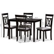 Bowery Hill 5 Piece Dining Set in Brown and Grey