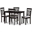 Bowery Hill 5 Piece Dining Set in Brown and Grey