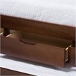 Bowery Hill Contemporary Wood Storage Daybed with Trundle in Mahogany