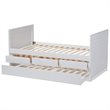 Bowery Hill Wood Storage Daybed with Trundle in White