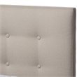 Bowery Hill Mid-Century Wood Tufted King Panel Platform Bed in Light Beige