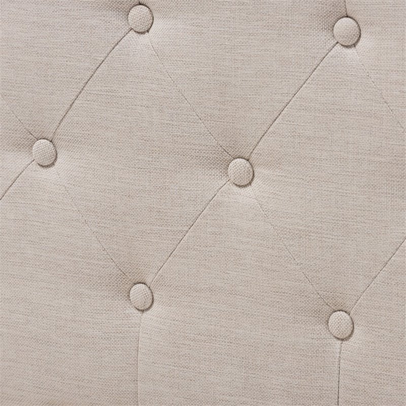 Bowery Hill Tufted Queen Daybed in Light Beige