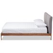 Bowery Hill Modern Upholstered King Platform Bed in Grey