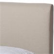 Bowery Hill Modern Upholstered King Platform Bed in Beige