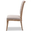 Bowery Hill Tufted Dining Side Chair in Beige and Oak