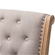 Bowery Hill Tufted Dining Side Chair in Beige and Oak