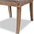 Bowery Hill Tufted Dining Side Chair in Beige and Oak