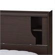 Bowery Hill Traditional Wood Queen Bookcase Platform Bed in Brown