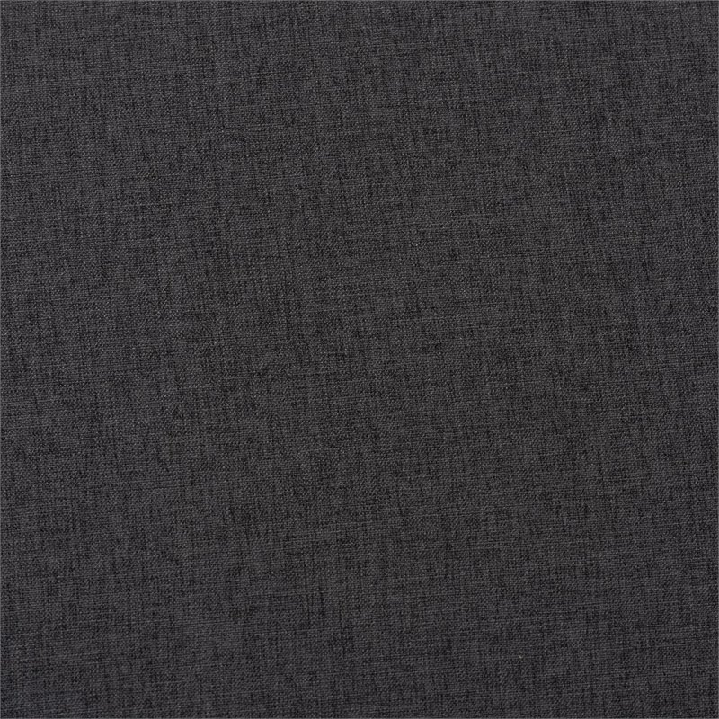 Bowery Hill Ottoman in Dark Grey and Walnut Brown