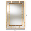 Bowery Hill Metal Gold Wall Mirror Rectangular Bamboo Style 32.25
