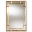 Bowery Hill Metal Gold Wall Mirror Rectangular Bamboo Style 32.25