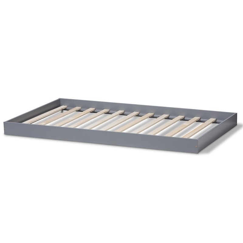 Bowery Hill Contemporary Twin Trundle in Gray