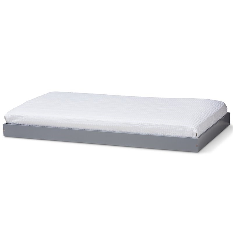 Bowery Hill Contemporary Twin Trundle in Gray