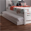 Bowery Hill Contemporary Twin Trundle in White