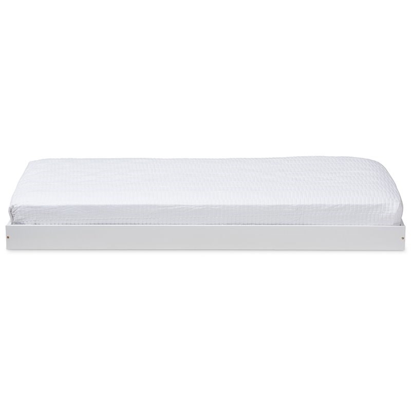 Bowery Hill Contemporary Twin Trundle in White