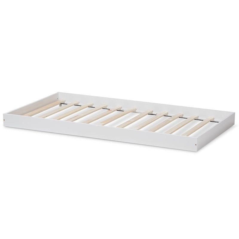 Bowery Hill Contemporary Twin Trundle in White