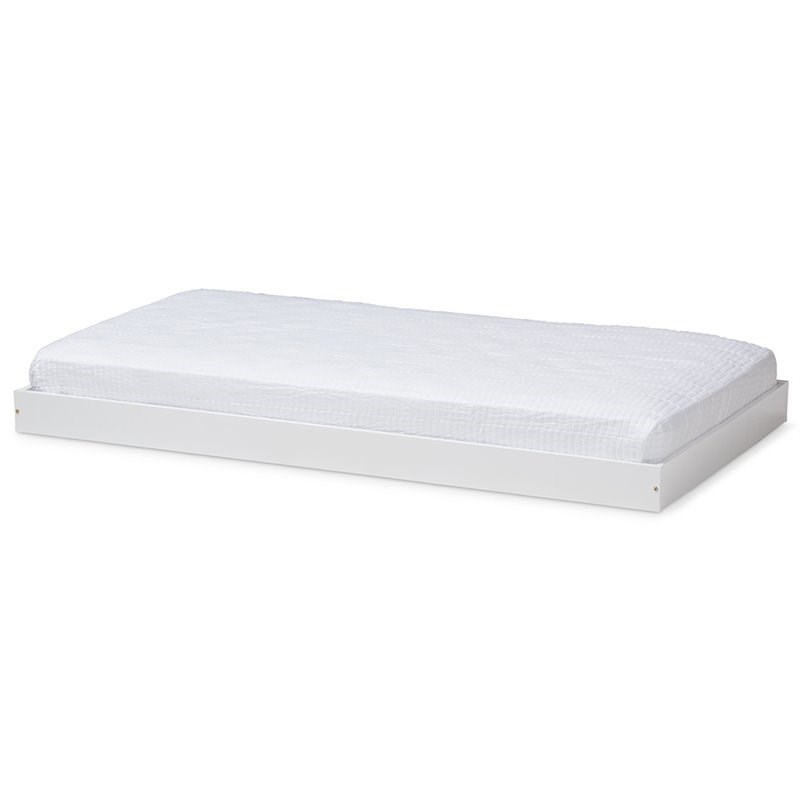 Bowery Hill Contemporary Twin Trundle in White