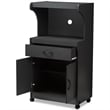 Bowery Hill Microwave Stand in Dark Grey