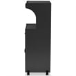 Bowery Hill Microwave Stand in Dark Grey