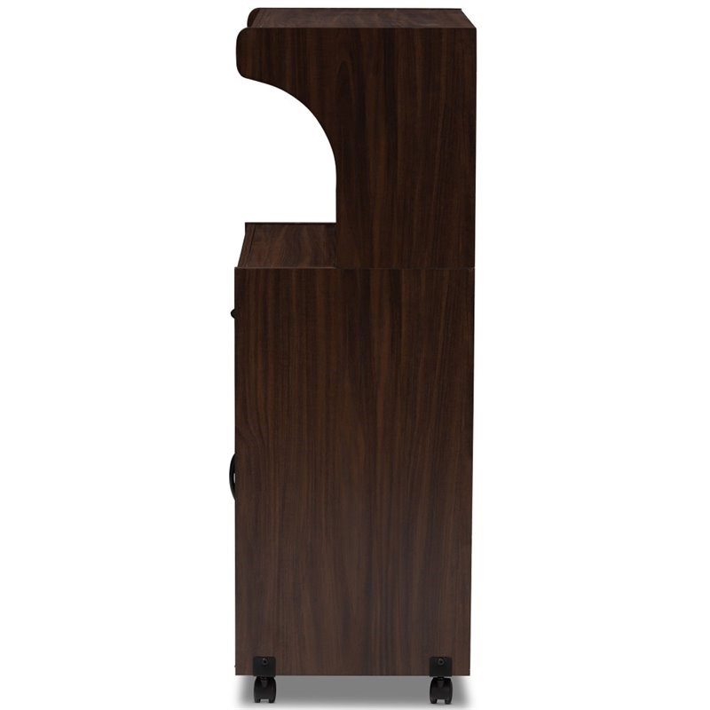 Bowery Hill Microwave Stand in Dark Walnut