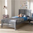 Bowery Hill Twin Slat Platform Bed in Gray